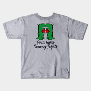 Funny T-Rex hates boxing fights boxing match dino Kids T-Shirt